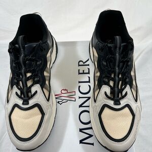 Moncler Men's Black and Cream Athletic Sneakers